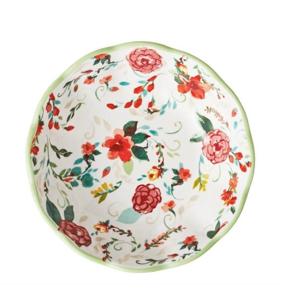 2024 ❤️ New Pioneer Woman Painted Meadow Ceramic 4-Piece Pasta Bowl Set - Picture 7 of 10